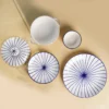 Blue Lining Ceramic Dinner Set with Soup Bowls - Image 4