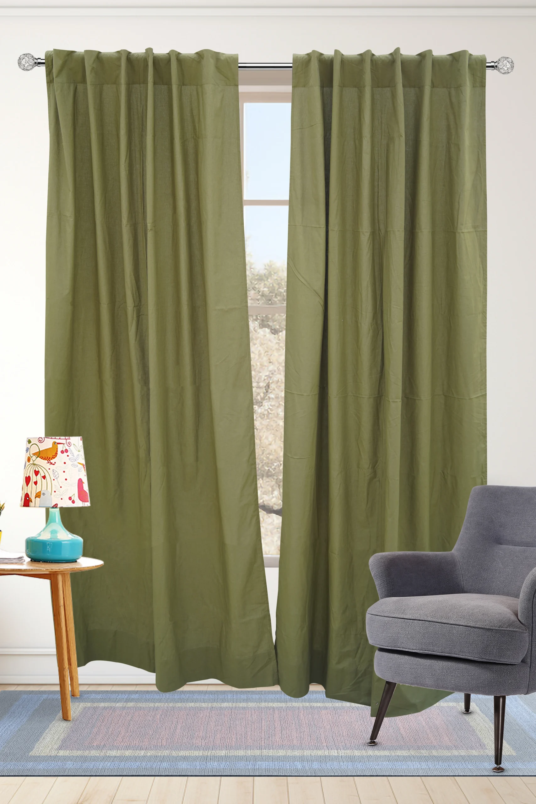 Luxurious Deep Green Curtains