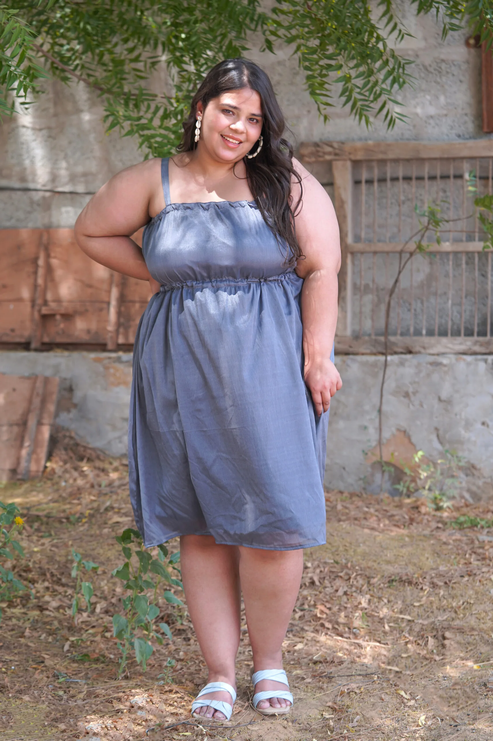 Fitted Midi Sleeveless Dress for Women
