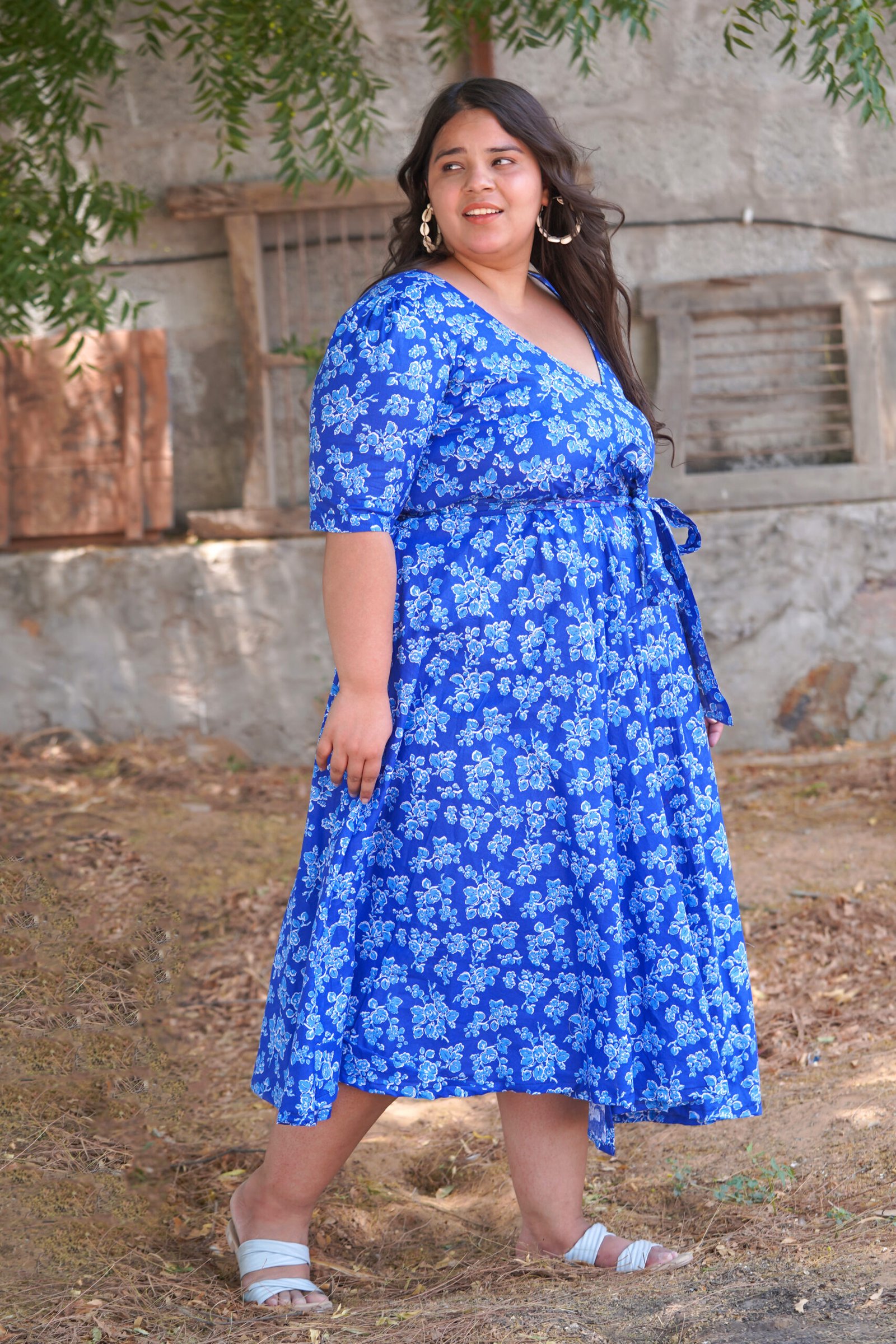 Cotton Wrap Dress