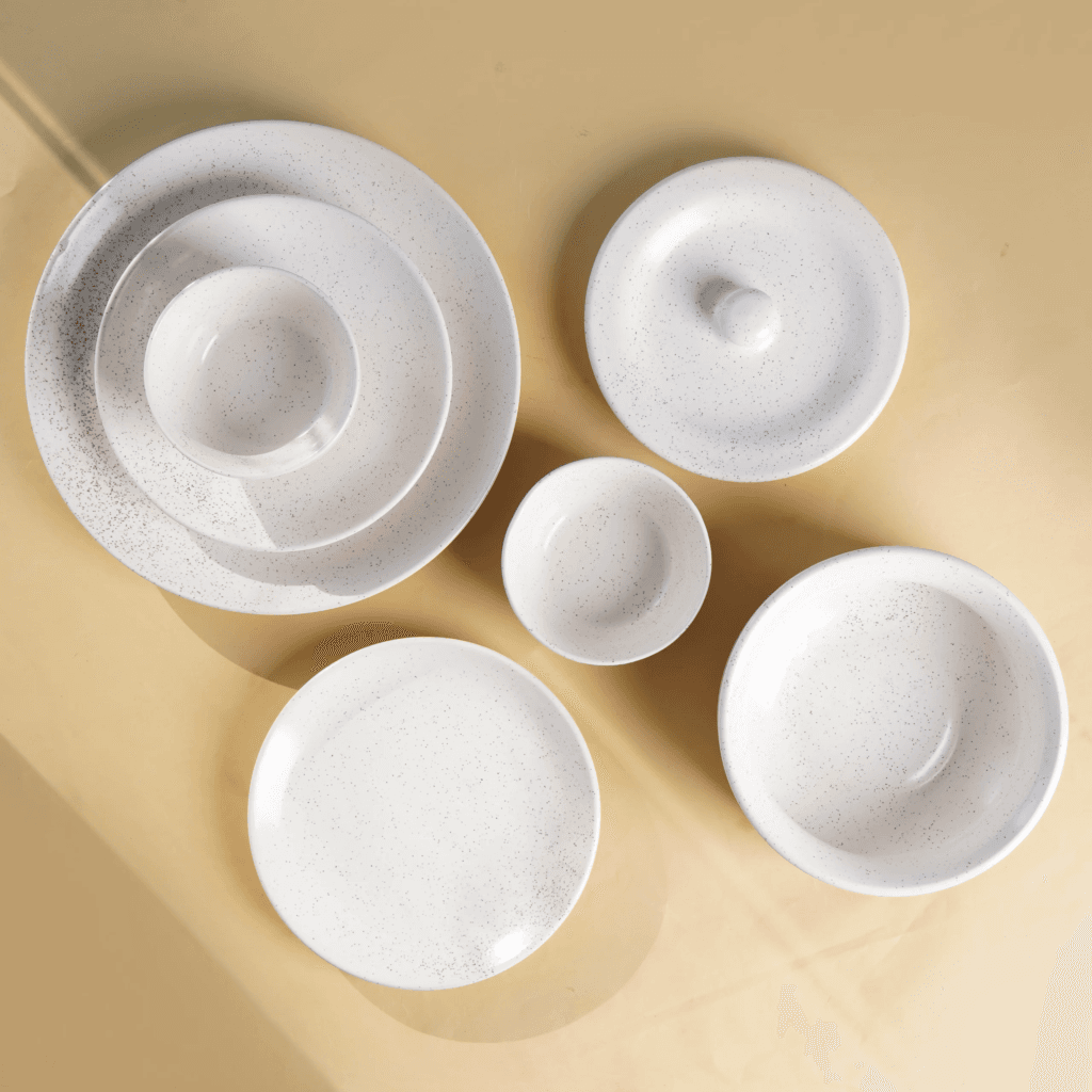 white serving dishes set